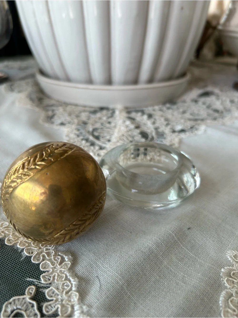 Brass Baseball Paperweight